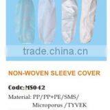 Disposable Blue SMS Non Woven Sleeve Covers Elastic Cuff thumbnail-1
