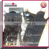 Human Hair Extension Halo Hair Extension 8A Brazilian Unprocessed Virgin Hair Flip in Hair Extension thumbnail-2