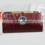 2015 New Fashion Many Colors Water Ripple Long PU Leathwe Women Purse Wallet Card Holder Phone Handbag thumbnail-3