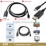 High speed Mini dp adapter to DP , Displayport to VGA converter, male to male adapter