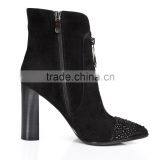 Top Fashionable Rhinestone Women Boots Andkle Boots Leather Heels thumbnail-3