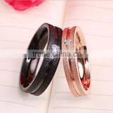 Fashion Wedding Bands For Women Men Matte Finished 316L Stainless Steel Rings For Couple Jewelry thumbnail-3