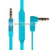 High Quality TPE Flat Stereo Auxiliary Cable With Remote thumbnail-3