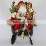 XM-CS004 18 Inch Santa Claus Sitting Sleigh for Christmas Decoration