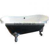 72" Cast Iron Double Slipper Classic Bathroom Soaking Bath W/o Drillings thumbnail-1