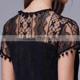 Latest Design Lady's Tassel Sexy Lace Evening Dress/ thumbnail-5