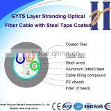 GYTS Layer Stranding Optical Fiber Cable With Steel Tape Coated With PE Sheath