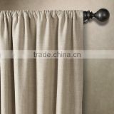 Plain natural linen curtain-design 2