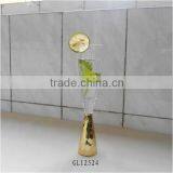 Gold Colored Thick Stem Long Champagne Glasses thumbnail-5