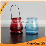 Decorative Glass Flower Jar With Metal Handle Wholesale thumbnail-4