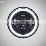 7Inch Round LED Headlights Halo Angle Eyes For Jeep Wrangler LED Driving Light LED High Beam Low Beam Offroad Lighting for Jeep Quality Choice thumbnail-3