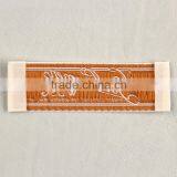 Free Design Custom Light Brown Thread Woven Tag for Women's Garments thumbnail-3