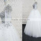 WD7 Hot Sale Senior Hand-made Grade A Crystal and Beaded Wedding Dresses thumbnail-6
