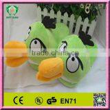 HI CE Lovely green bird plush slip cartoon slippers