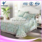 Girls Light Color 100% Cotton Bed Sheets With Frills