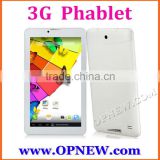China OEM 7 inch Quad Core Phablet 3G GSM Phone Tablet PC MTK6582 Android 4.4 WCDMA Phablet Dual Sim Phone Call GPS HD Screen