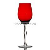 SAMYO Handcrafted Fashion Hot Sale Red Bowl With Clear Stem Wine Glass thumbnail-4