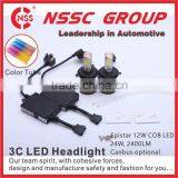 2016 New Headlight Type H4 LED Headlight Bulb, High Beam and Dipped Beam (Low Beam) Headlight, 4000lm 6500k 12v-24v 9007 h4 h7 thumbnail-2