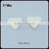 Heart Shape Buttons White Bulk Buttons thumbnail-2