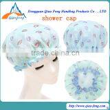Wholesale Waterproof Shower Cap Printing Green Hair Hat Shower Cap
