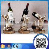 Customized Resin Decorative Animal Pig WINE BOTTLE HOLDER thumbnail-1