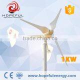 HOPEFUL Hot Sale High Quality 1kw Wind Turbine System for Home Use thumbnail-1