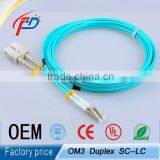 SC-LC 3m Duplex Multimode 10G OM3 50/125 3.0mm Pvc/lszh Fiber Optiic