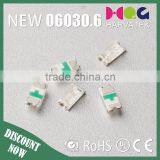 High Quality 1.6x1.5x0.55mm Sanan Chip 25mA 0603 Bi-color Red Blue Led thumbnail-2