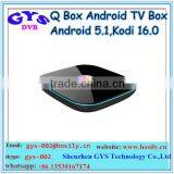 Latest Q BOX Android TV BOX 4K S905 Quad Core RAM 2GB ROM 16GB BT KODI 16.0 Smart Tv Box Android 5.1