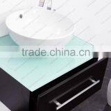 White Bowl Shape Ceramic Basin Mini Bathroom Vanity With Side Cabinet thumbnail-3