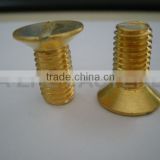 small flat brass machine screws /bolt with slotted