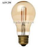 Vintage Warm White LED Filament Bulb A19 A60 2w AC85-265V Decorative Dimmable Light Bulb thumbnail-2