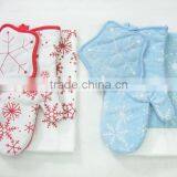 Printed Cotton Kitchen Towel Set Pot Holder Oven Mitten China Supplier Christmas Kitchen Set thumbnail-2