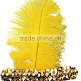Feather Flapper Headband -yellow Color thumbnail-1