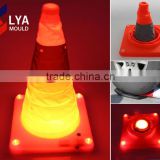 folding pp traffic led road cone safety
