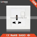 High Quality Frosted Faceplate PC White Two Gang One Way Swtich Two Gang Two Way Switch thumbnail-5