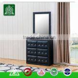 Buttoned Crystal PU Leather Simple Dressing Table Designs thumbnail-2