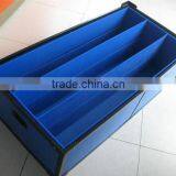 Stackable corrugated plastic file box