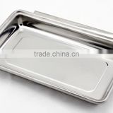 Eco-Friendly Stainless Steel High Side Square Plate Bating Pan JJ001