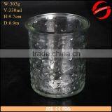 Factory Wholesale High Quality Crack Effect Glass Candle Jar for Decoration thumbnail-6