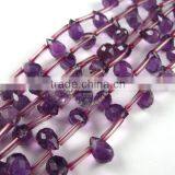 7x10mm Tear Drop Facet Pear Shape Light Purple AA Amethyst Loose Beads DIY Earrings Pendant Findings Supplies 3030005 thumbnail-3