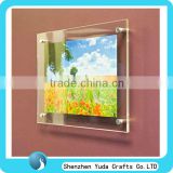 Clear wall mounted picture frame with screw wall mount acrylic photo frame plexiglass wall mount picture frame