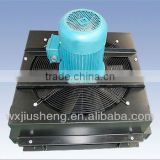 high efficient cooling with fan ,aluminium plate fin oil radiator with motor
