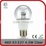 A19 TUNABLE 400LM 4.5W 75WE E27 PEAR SHAPE CRYSTAL LIGHT WITH UL STANDARD thumbnail-1