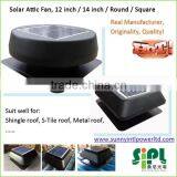 SUNNY FAN 12 Watt Ventilation Use Solar Panel Powered Roof Mounted DC Exhaust Fan Attic Air Ventilator thumbnail-1