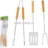 Cheap Cost 3pcs/set Stainless Steel BBQ Tools Set thumbnail-1