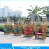CF774C UV-resistant Synthetic Rattan Garden Furniture Wing Back Chair thumbnail-2