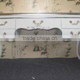 Luxury French Style Wooden Bedroom Dressing Table With Drawers in White Color thumbnail-1