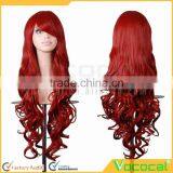 80 cm Long Fashion Synthetic Colorful Red Purple Brown Black Party Cosplay Hair Wigs thumbnail-3