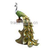 Shinning Coating Delicate Resin High Quality Peacock Statues thumbnail-4